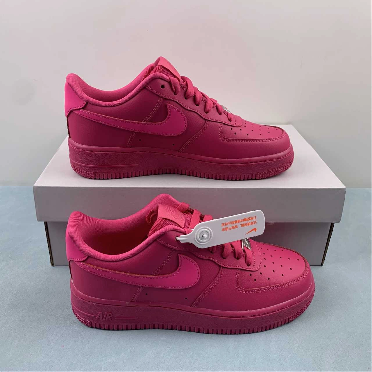 Air Force 1 07 Low Fireberry Fierce Pink DD8959-600 Memory foam insole