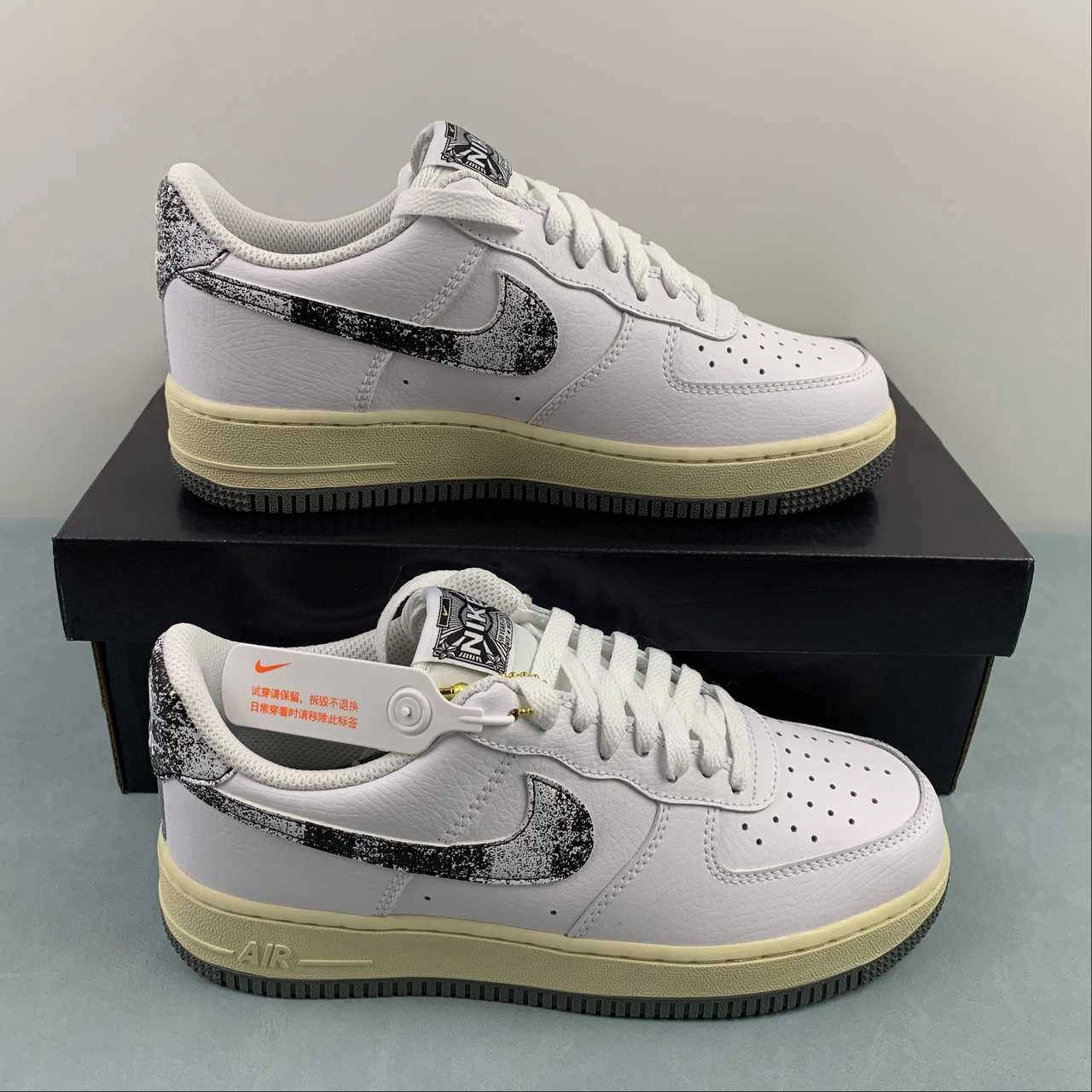 Air Force 1 Low Classics 50 Years Of Hip-Hop White Smoke Grey Beach DV7183-100 Road Fit