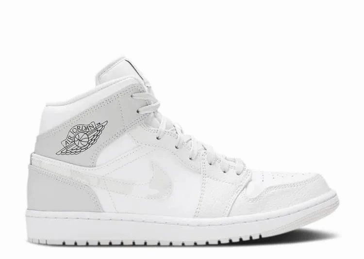 Fog Step Air Jordan 1 Mid Grey Camo (GS)