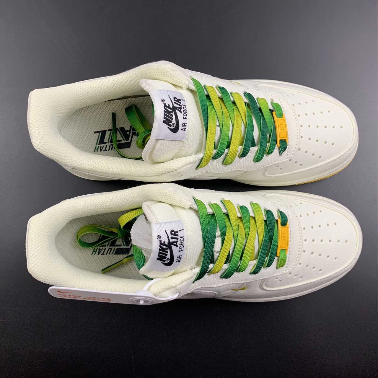 Air Force 1 07 Low White Green Noise Yellow ZJ6695-303 Dry Touch