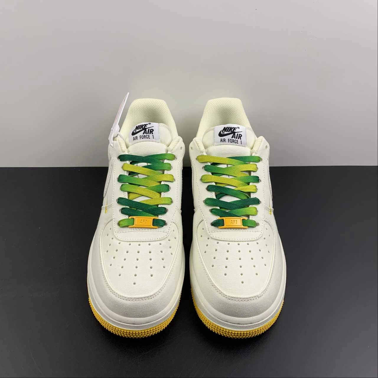 Stretch Step Air Force 1 07 Low White Green Noise Yellow ZJ6695-303