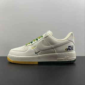 Active Style Cushioned Feel Air Force 1 07 Low White Green Noise Yellow ZJ6695-303
