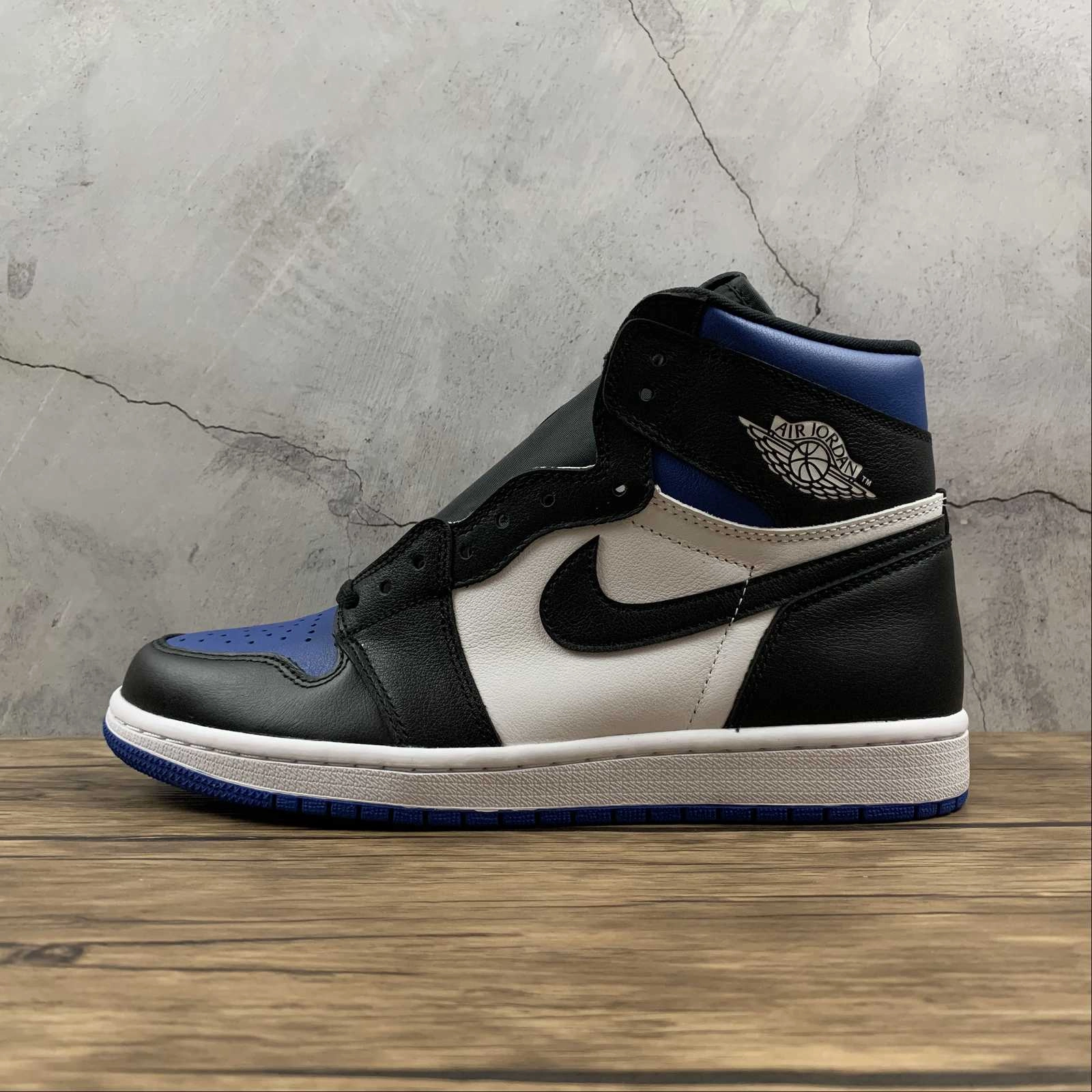 Air Jordan 1 Retro High OG Black Black-White-Game Royal (2021) 555088-041 LightweightDesign High-performance ease