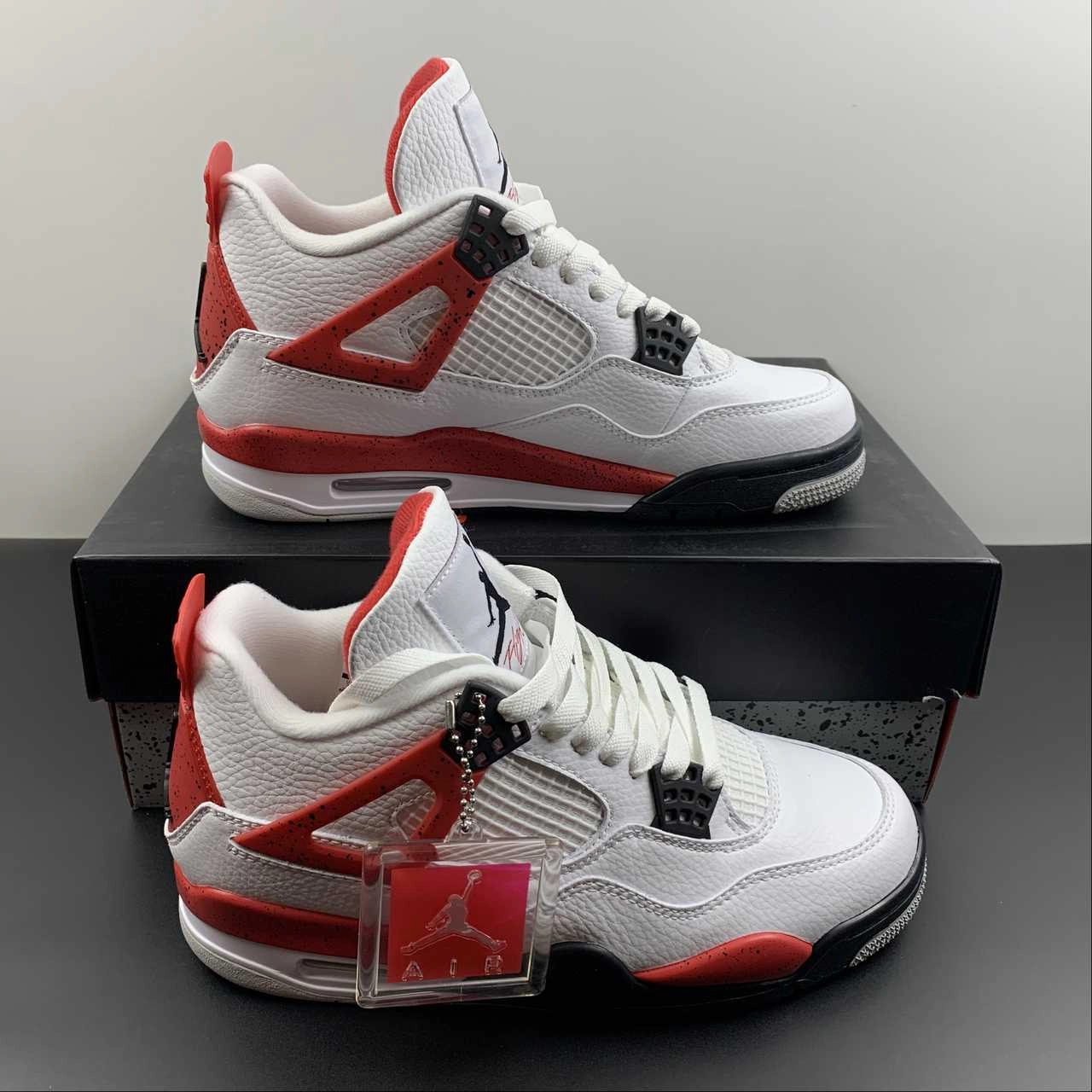 Comfortable Run Boosted comfort Air Jordan 4 Retro Red Cement White Fire Red Black Neutral Grey DH6927-161