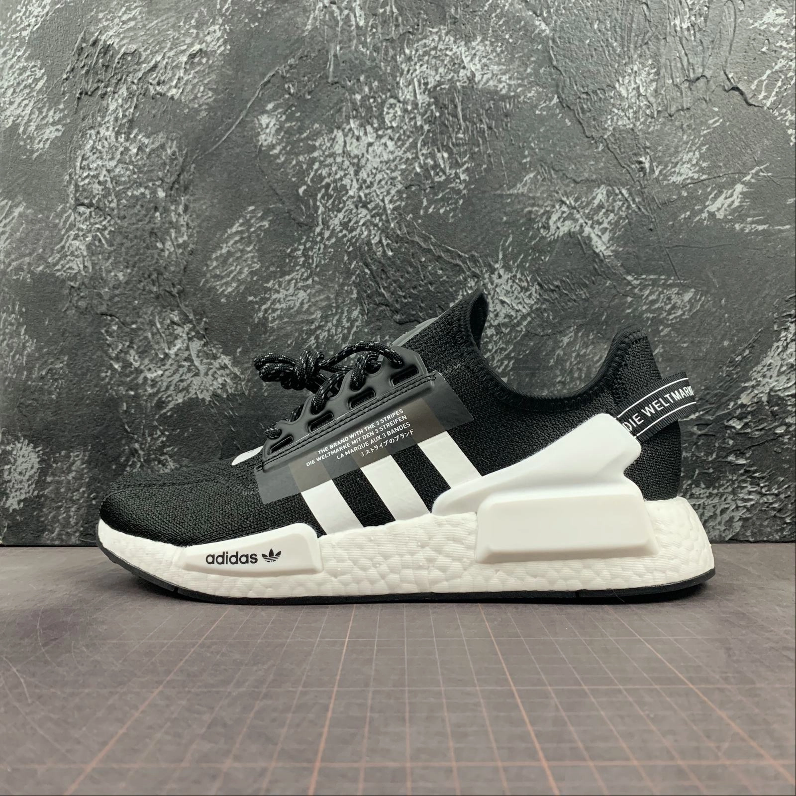 Adidas NMD R1 V2 Black White Sturdy Build fitness - journey