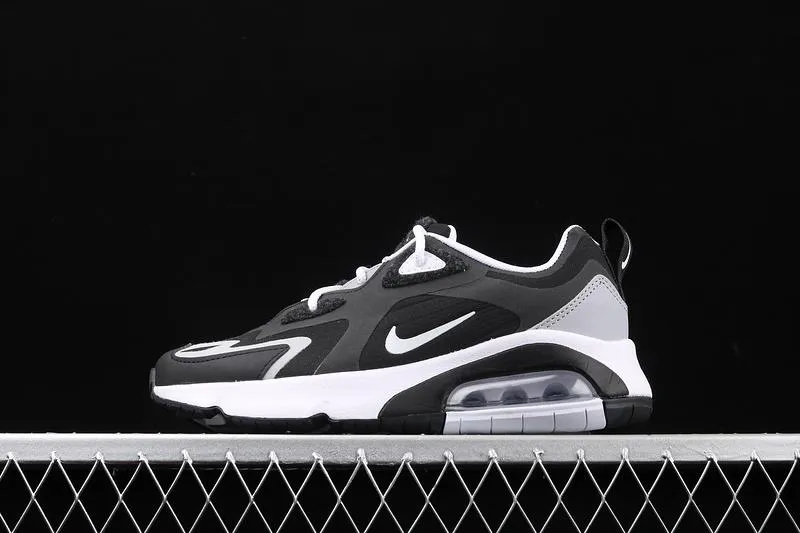 Air Max 200 Black White White Wolf Grey CQ4599-010 kids' enjoyment running for a way to stay fit