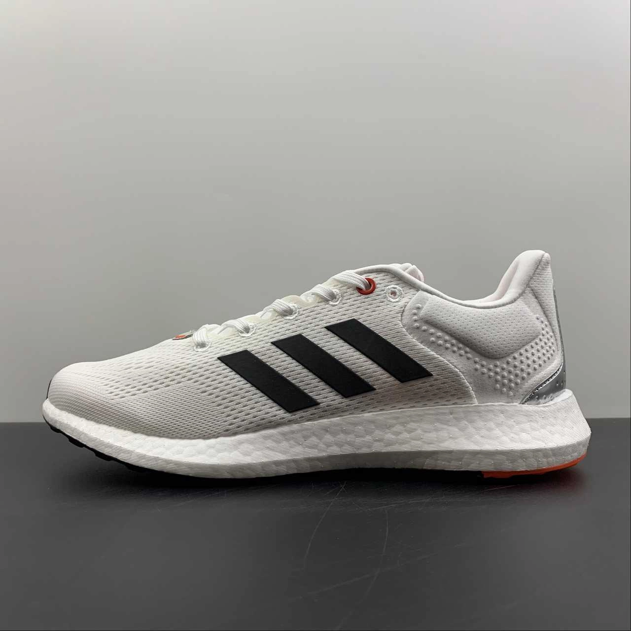 cushioned running shoes Dependable Adidas PureBoost 21 White Black