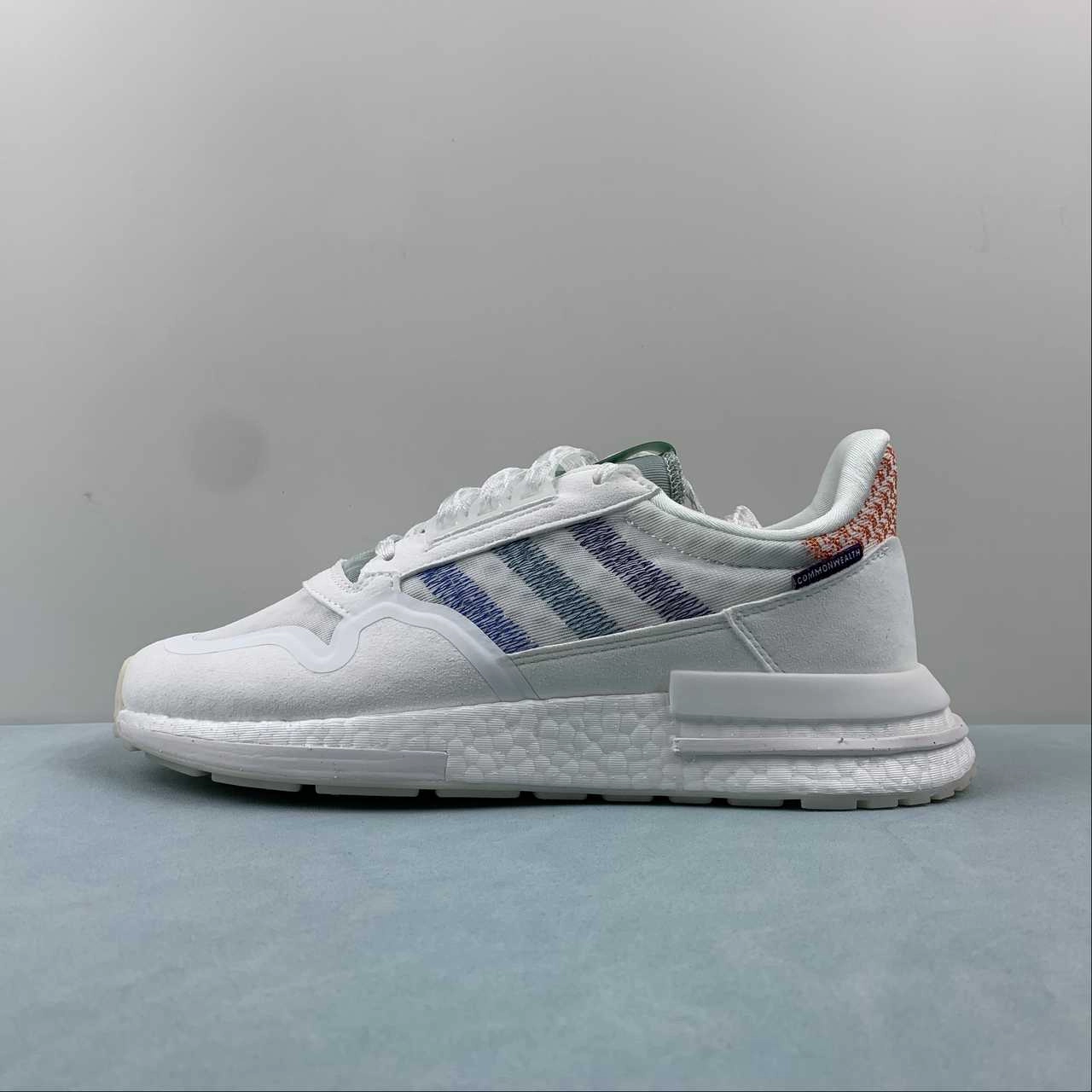 Interchangeable Commonwealth x Adidas ZX 500 RM Coastal Living White Tint Footwear Orchid DB3510