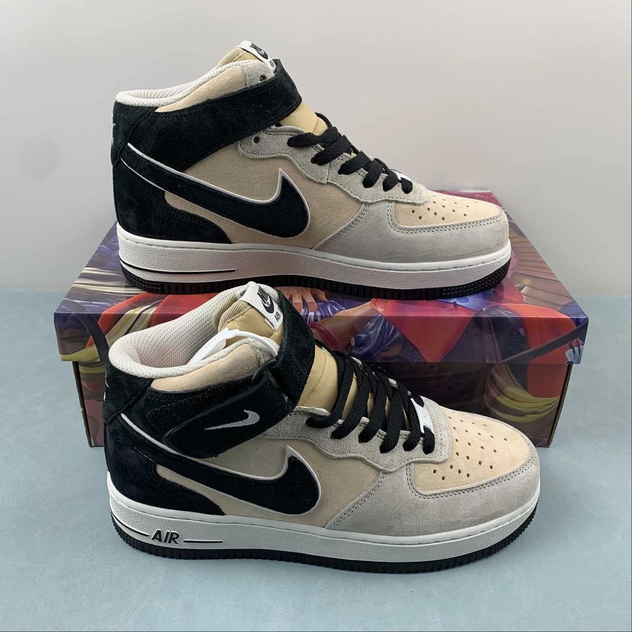 Air Force 1 07 Mid Gray Black CG9908-106 Lunch Walk Root Hike