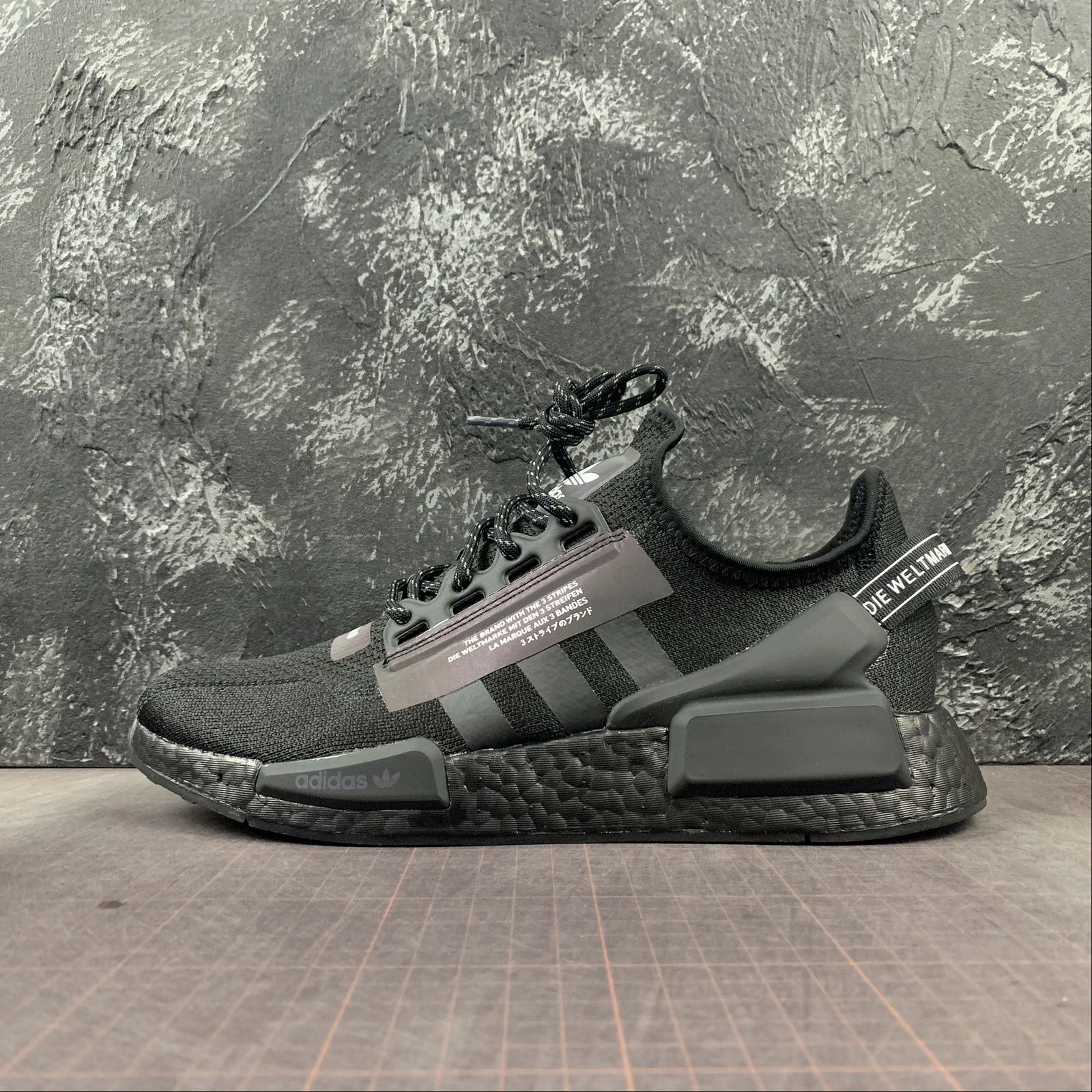 Adidas NMD R1 V2 Core Black Iridescent lightweight - materials BreathableMesh