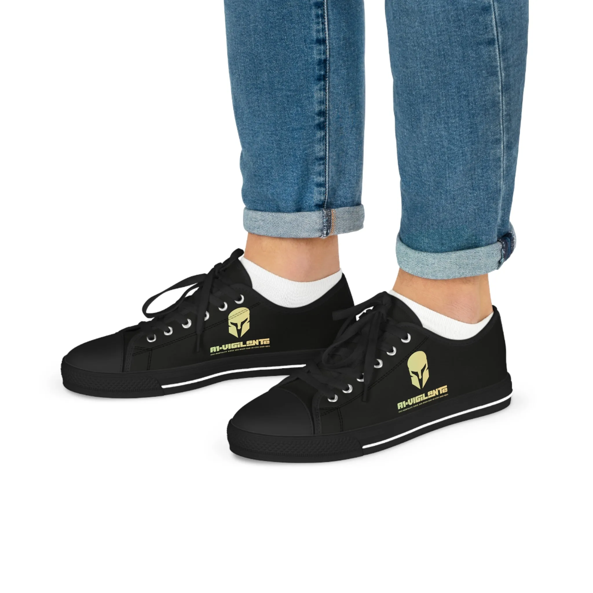 Black A1-Vigilante  Men's Low Top Sneakers