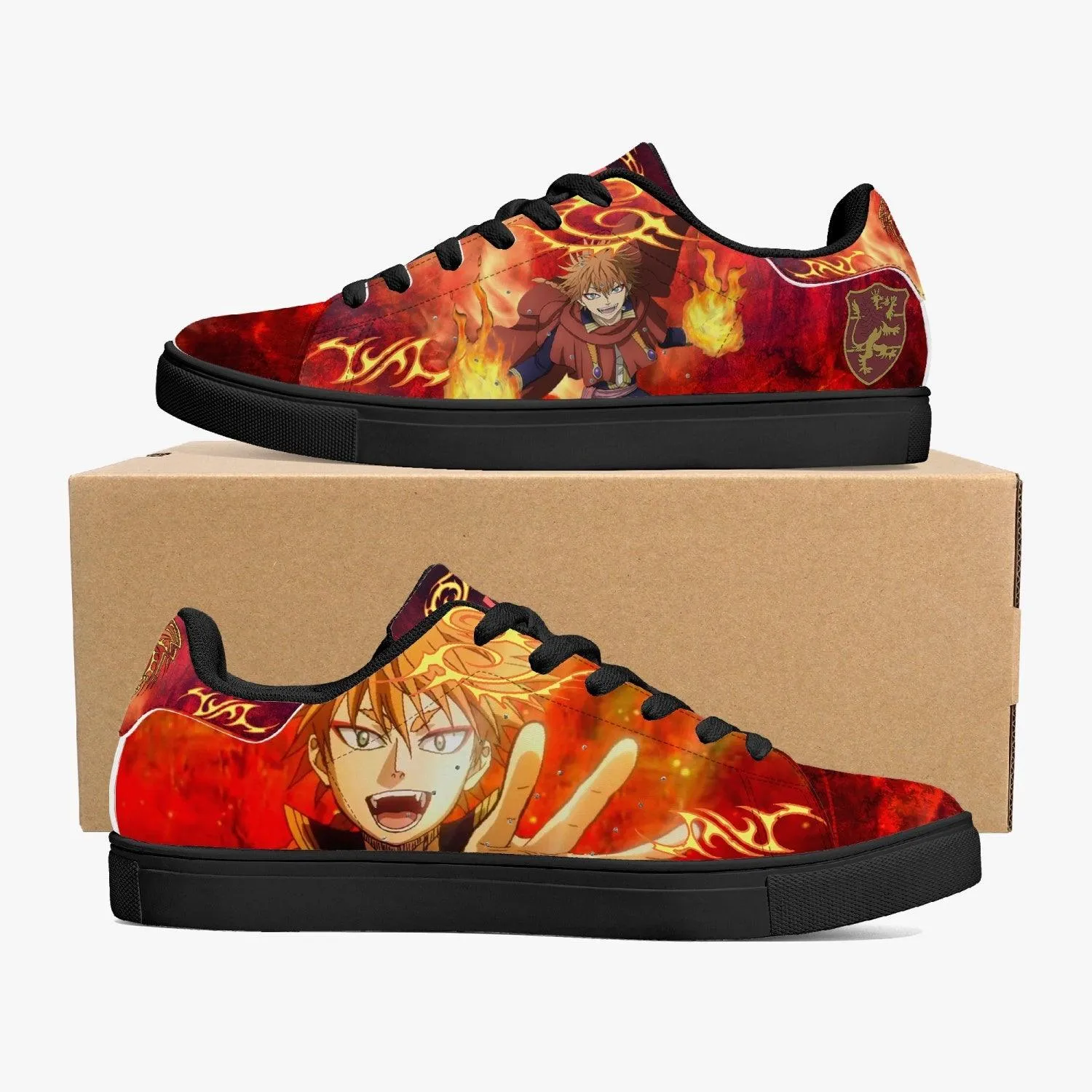 Black Clover Leopold Vermillion Skate Anime Shoes