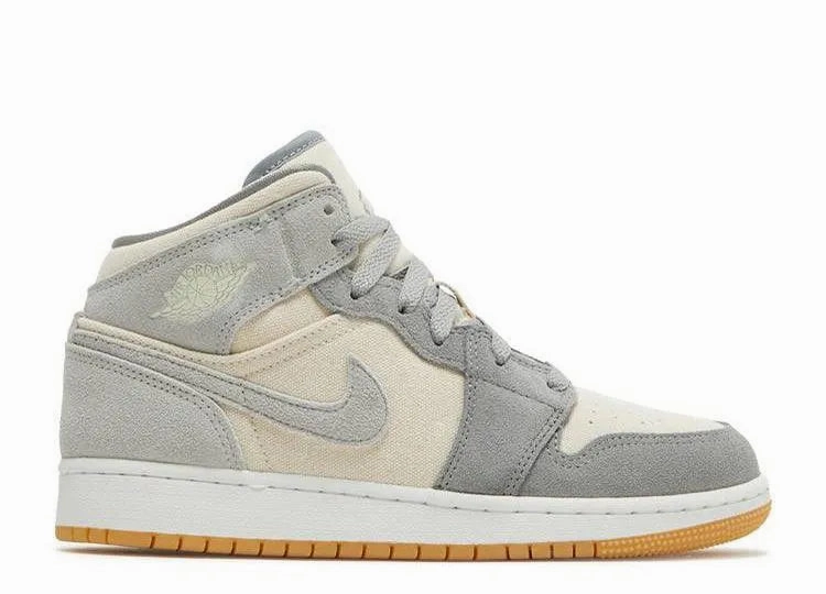 Glam fit Air Jordan 1 Mid Coconut Milk (GS)