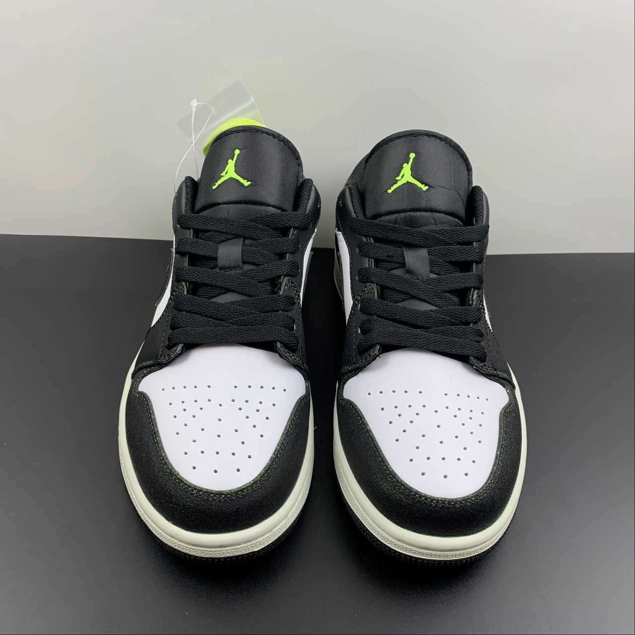 Multi Density Built For Motion Air Jordan 1 Low Black Electric Green White DO8244-003