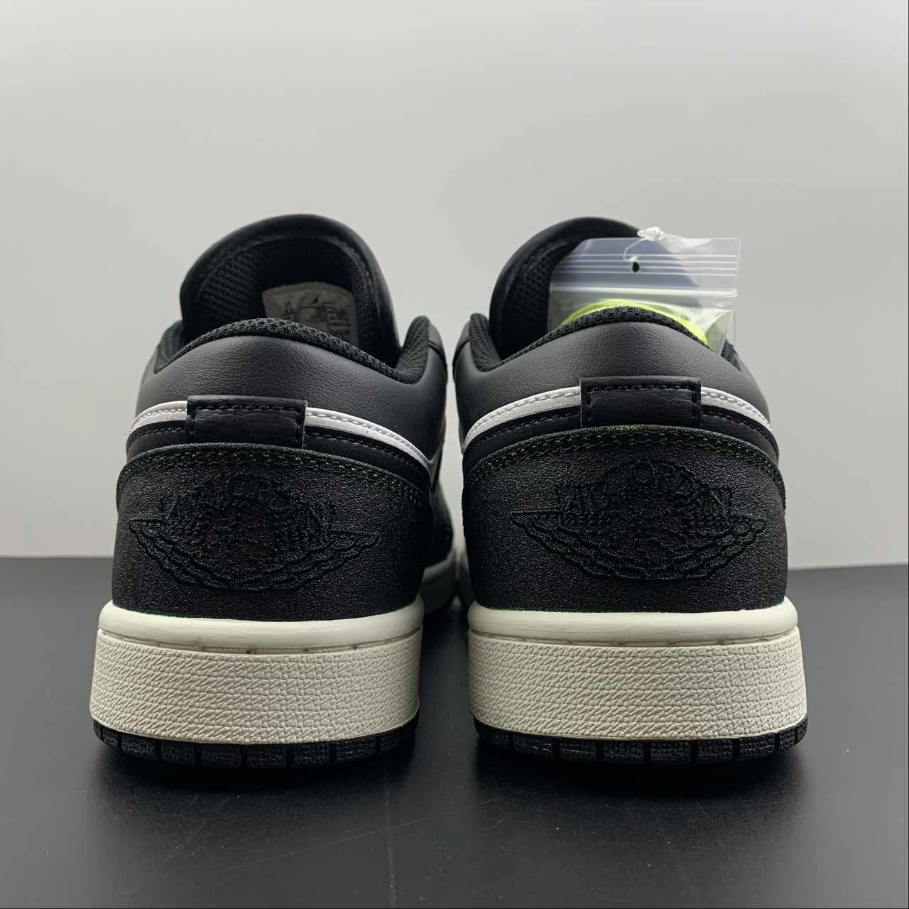Secure Sole Cushioned Memory Foam Air Jordan 1 Low Black Electric Green White DO8244-003