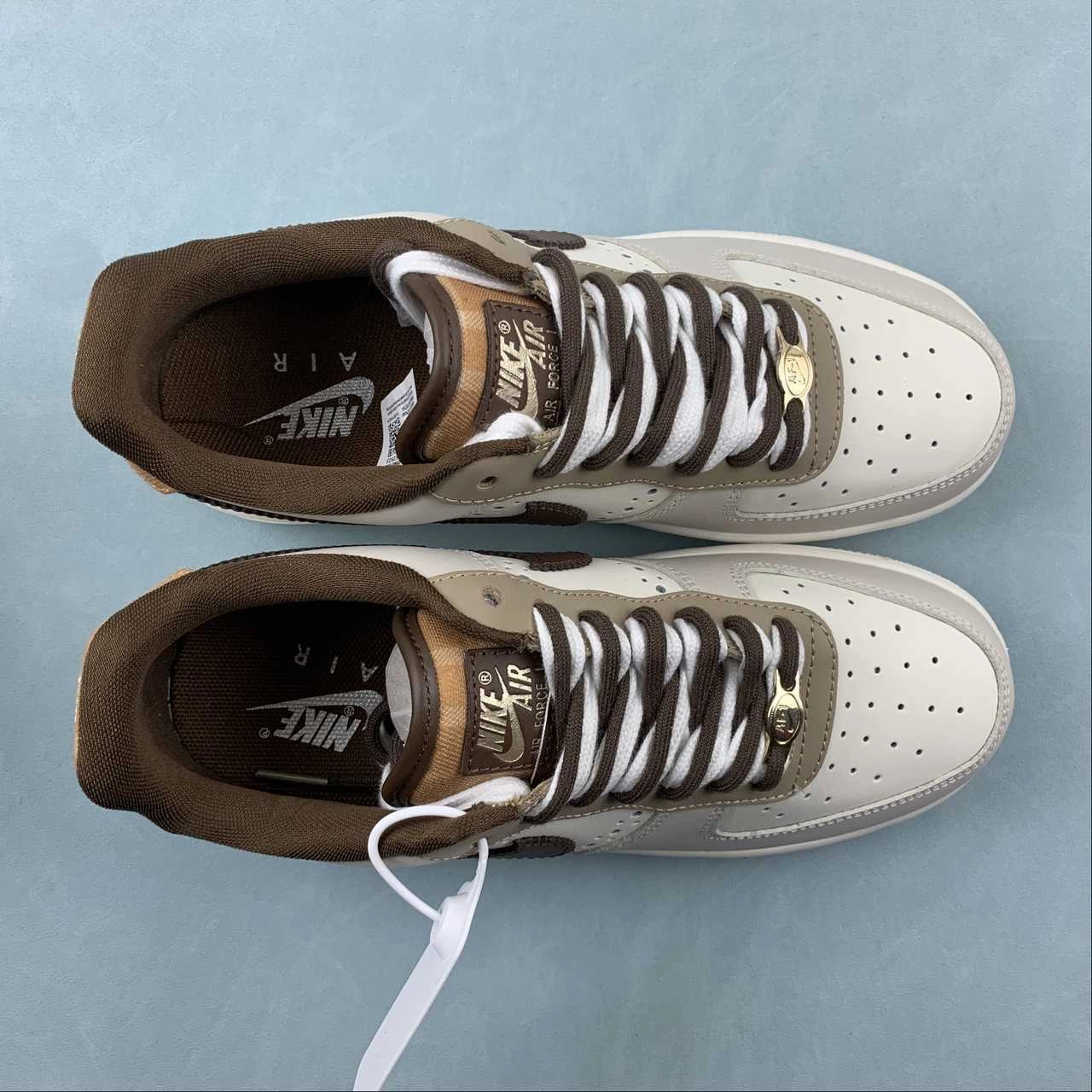 Relaxed Vibe Air Force 1 Low LV8 Brogue Sail Khaki Cacao Wow FV3702-121