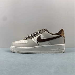 Air Force 1 Low LV8 Brogue Sail Khaki Cacao Wow FV3702-121 Flat Sole