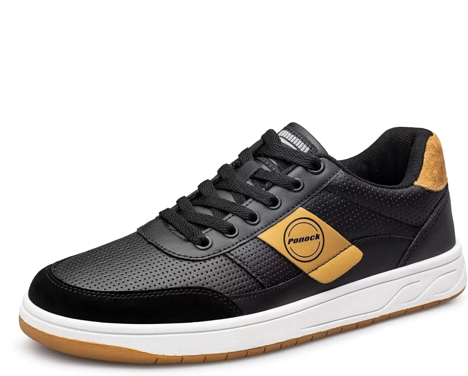 BNR Mens Fashion Sneakers Skate Shoes Casual Comfortable Durable Black Navy Brown