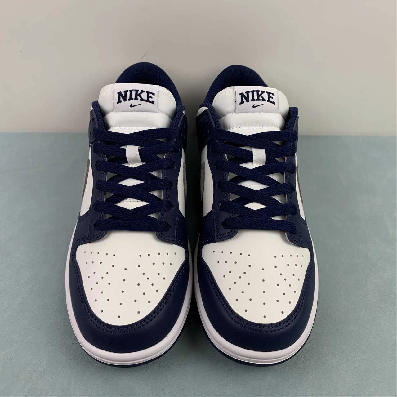 SB Dunk Low Summit White Midnight Navy Light Smoke Grey FD9749-400 Ventilation Ports Travel Light