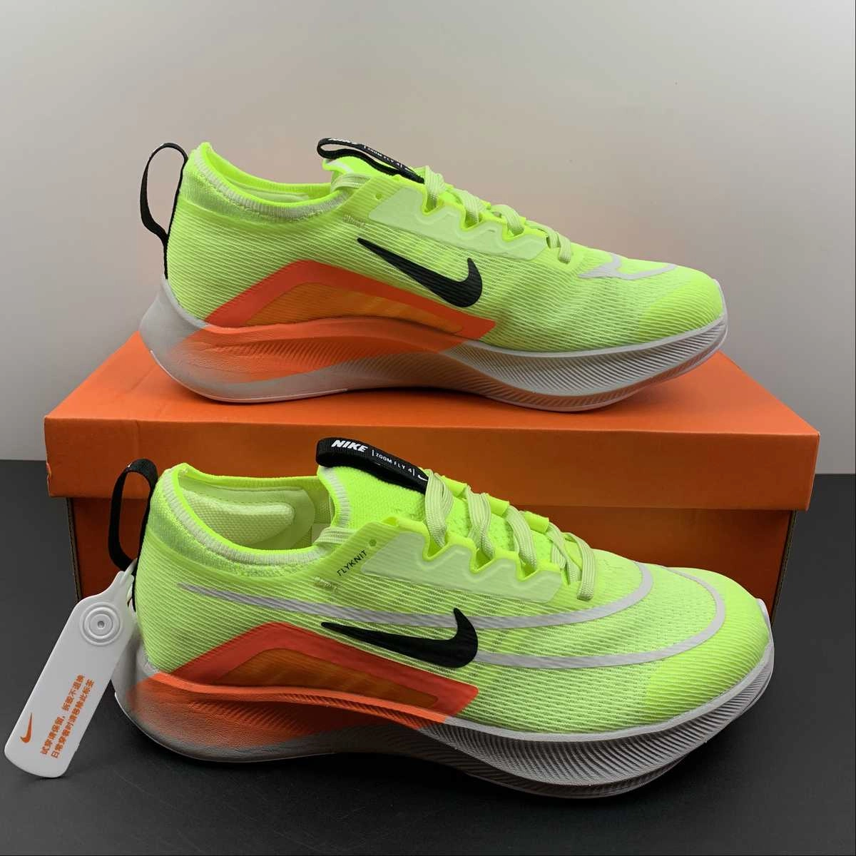 Zoom Fly 4 Barely Volt Hiper Orange-Black CT2392-700 Perfect Fit