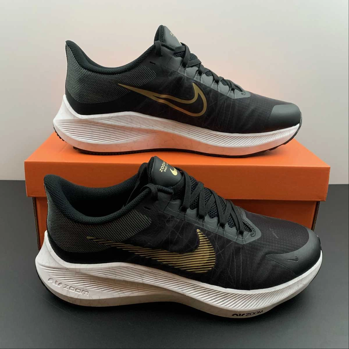 Air Winflo 8 Black Metallic Gold CW3419-009 Tread Grip