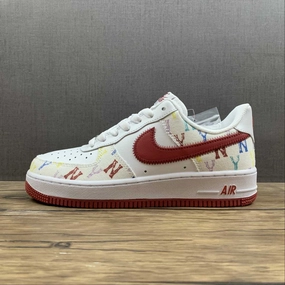 Air Force 1 07 Low MLB White Red Multi-Color 315122-443 EVA sole