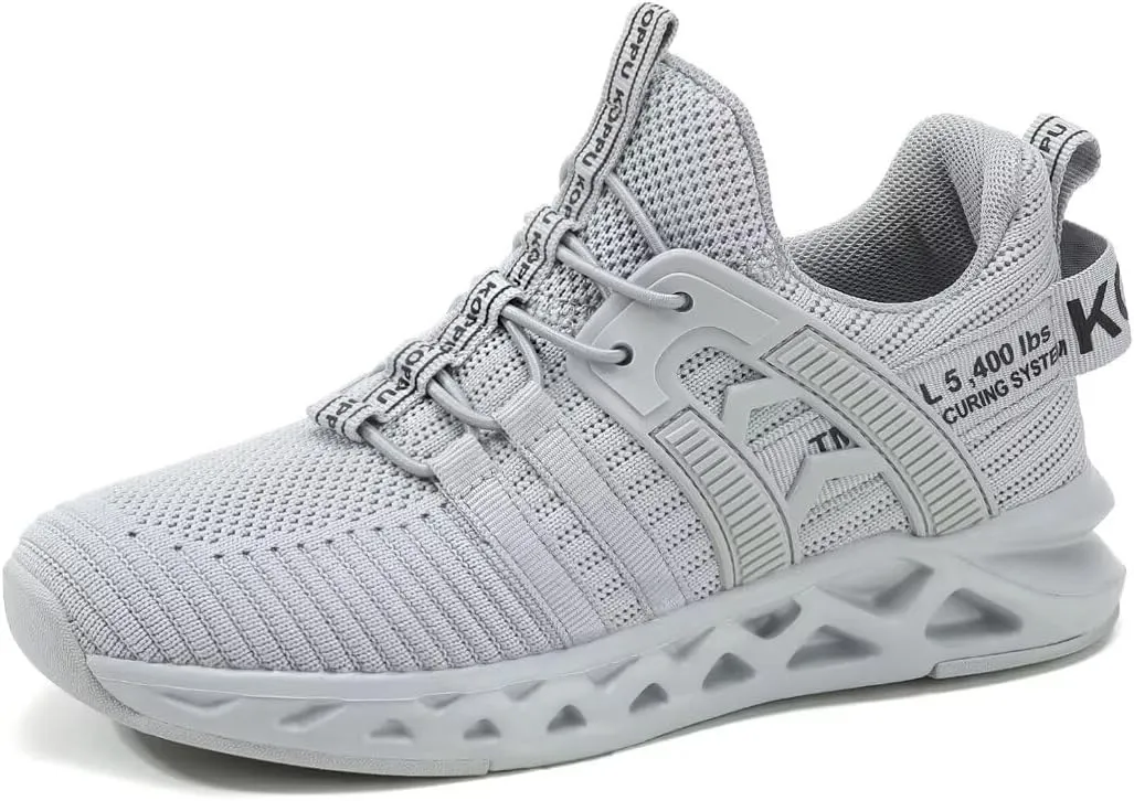 Boys Tennis Shoes Girls Kids Slip on Sneakers Lightweight Running Shoes for Athletic Walking