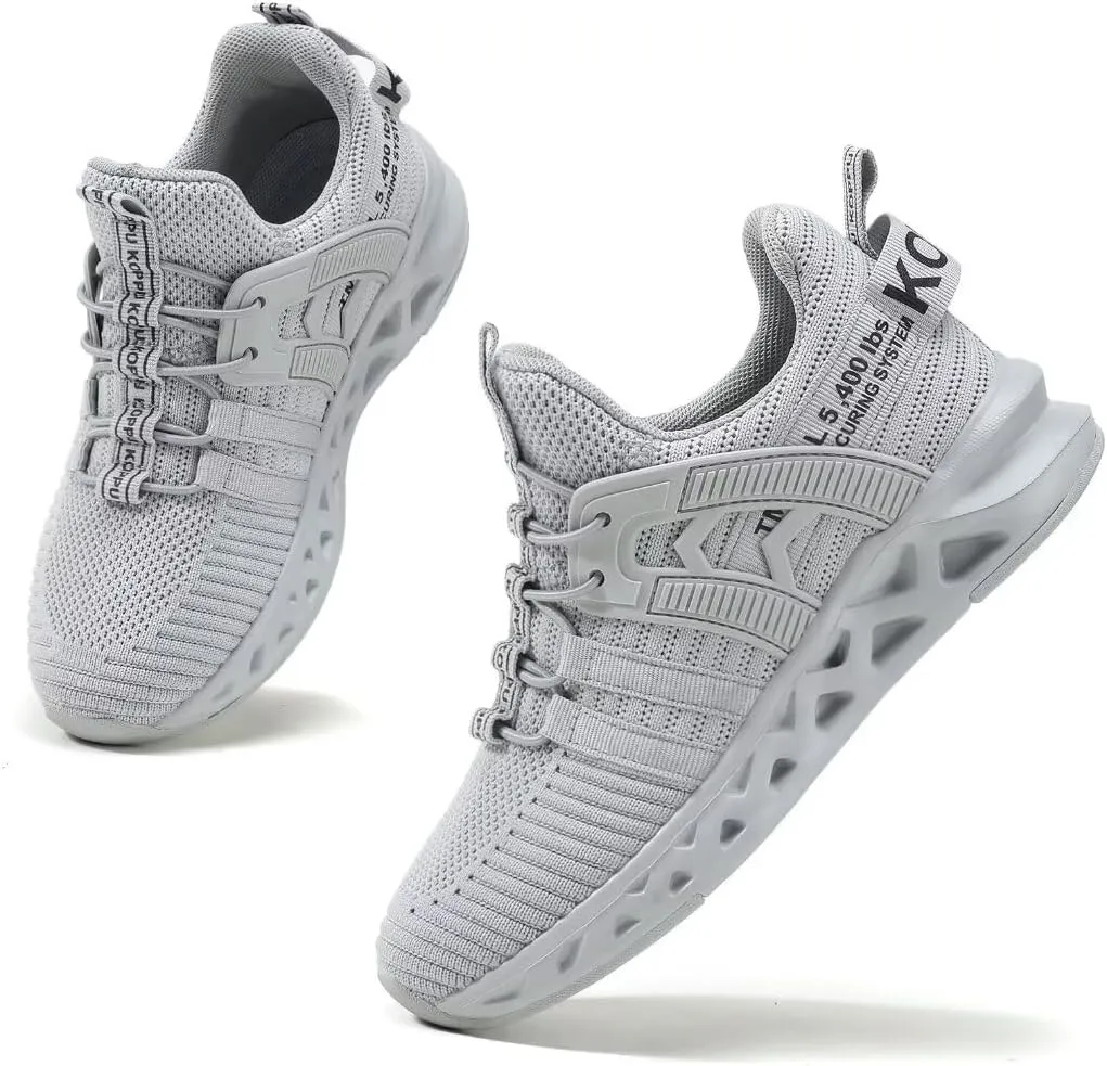 Boys Tennis Shoes Girls Kids Slip on Sneakers Lightweight Running Shoes for Athletic Walking