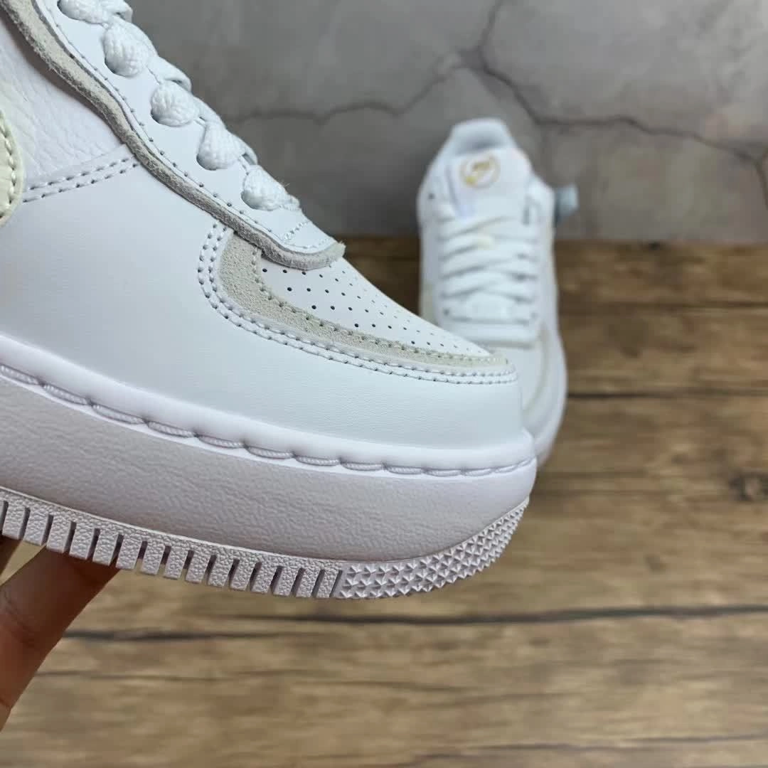 Air Force 1 Shadow White Atomic Pink CZ8107-100 Velcro Design