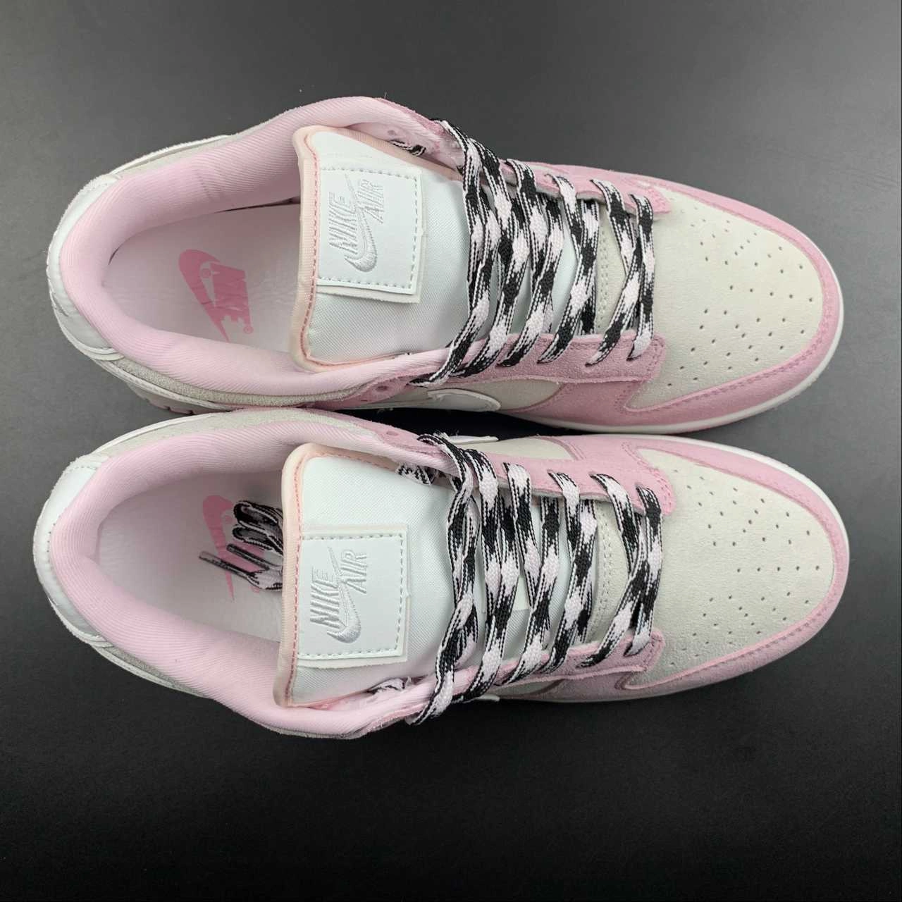 SB Dunk Low LX Pink Foam White Black DV3054-600 Casual Moves Seamless Upper Design