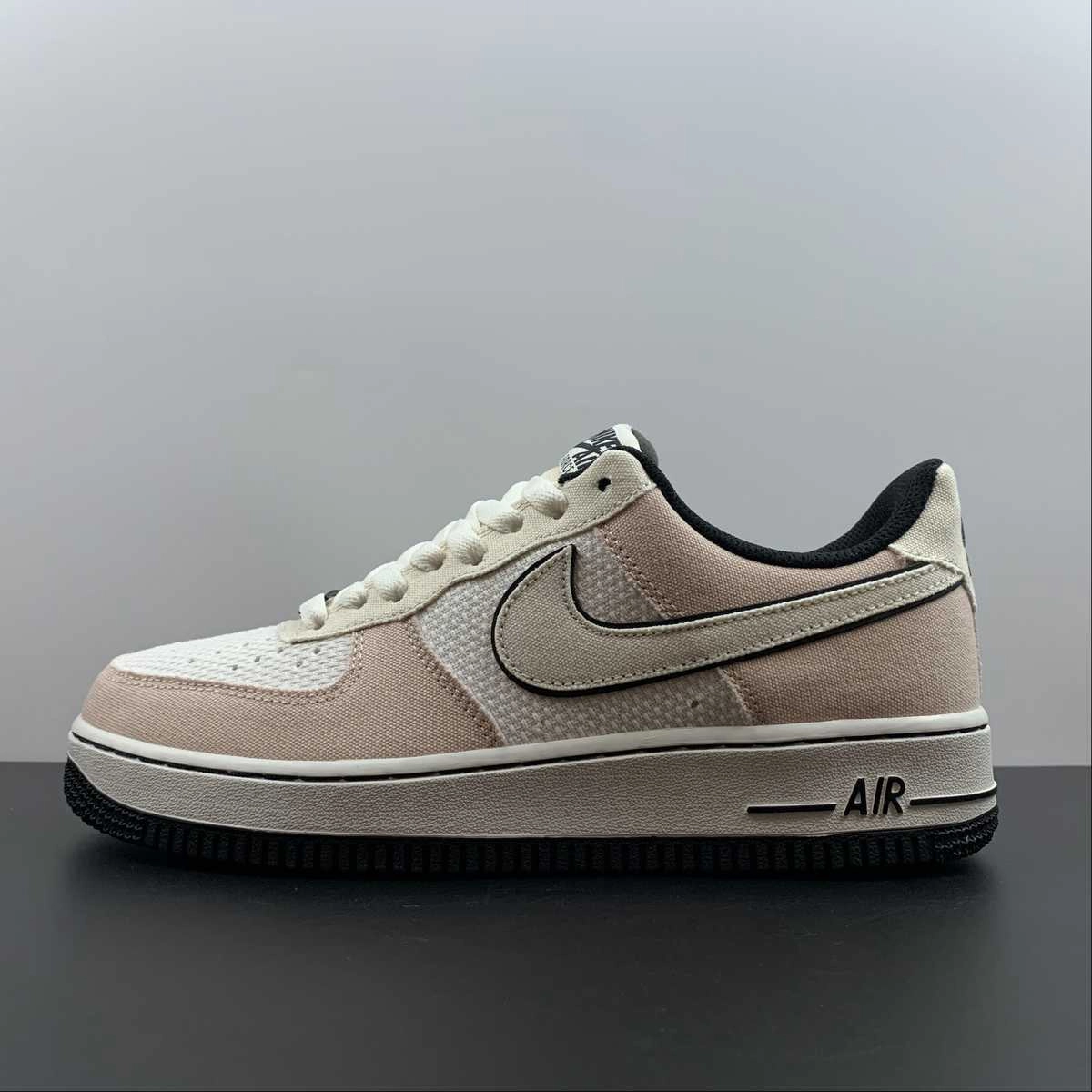 Chill Day Canvas Soft Air Force 1 07 Low Rice White Black Pink 315122-668