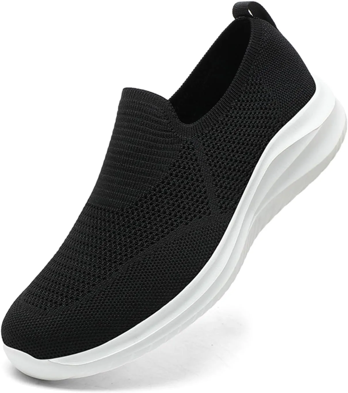 Breathable Diabetic Shoes for Men Lightweight Breathable Slip on Running Shoe Outdoor Non Slip Jogging Sneakers