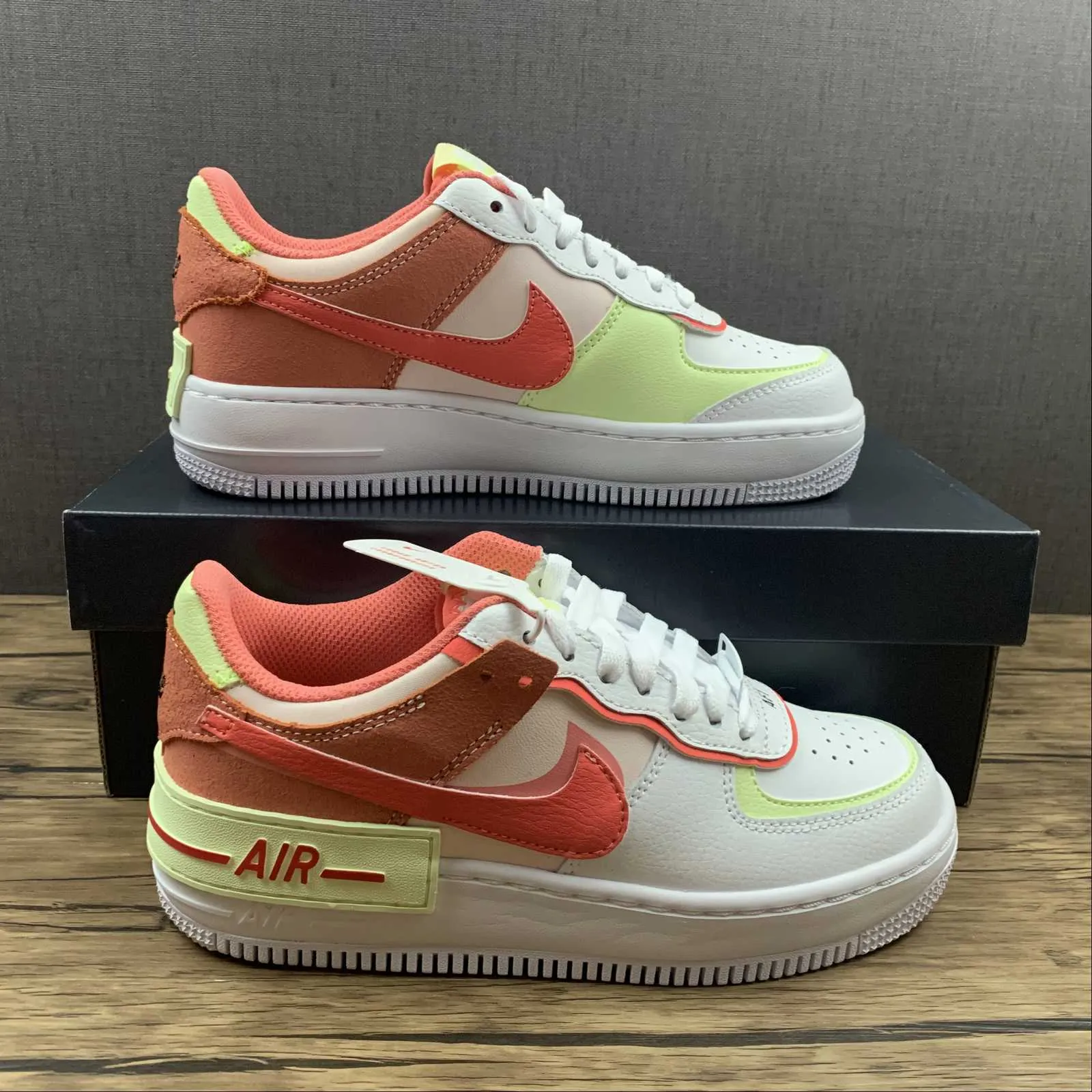Air Force 1 Shadow White Crimson Bliss Lime Ice Magic Ember CI0919-110 Easy To Clean