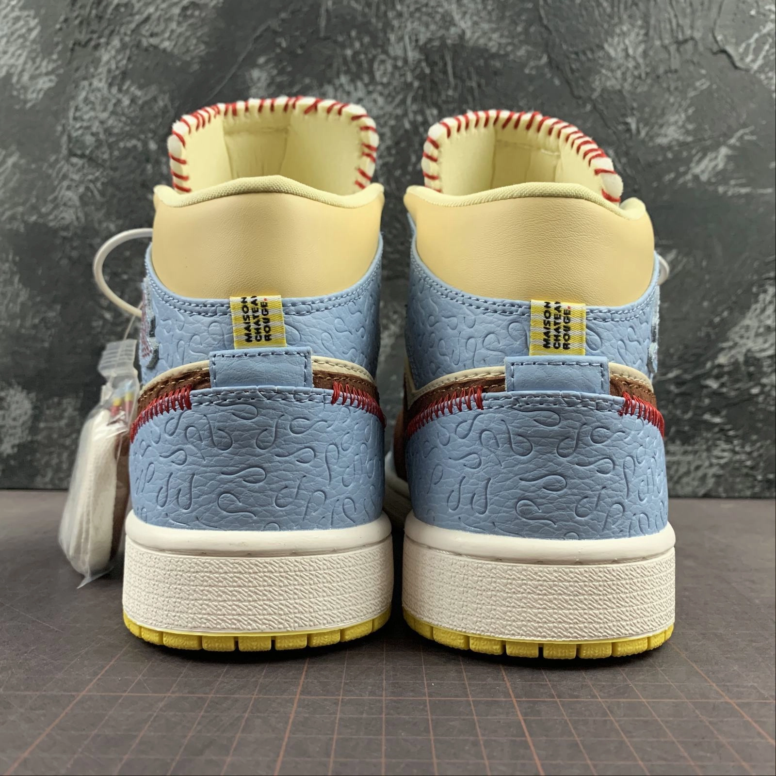 Air Jordan 1 Mid Fearless Ski Blue Grey Yellow CU2803-200 Daily Commuting