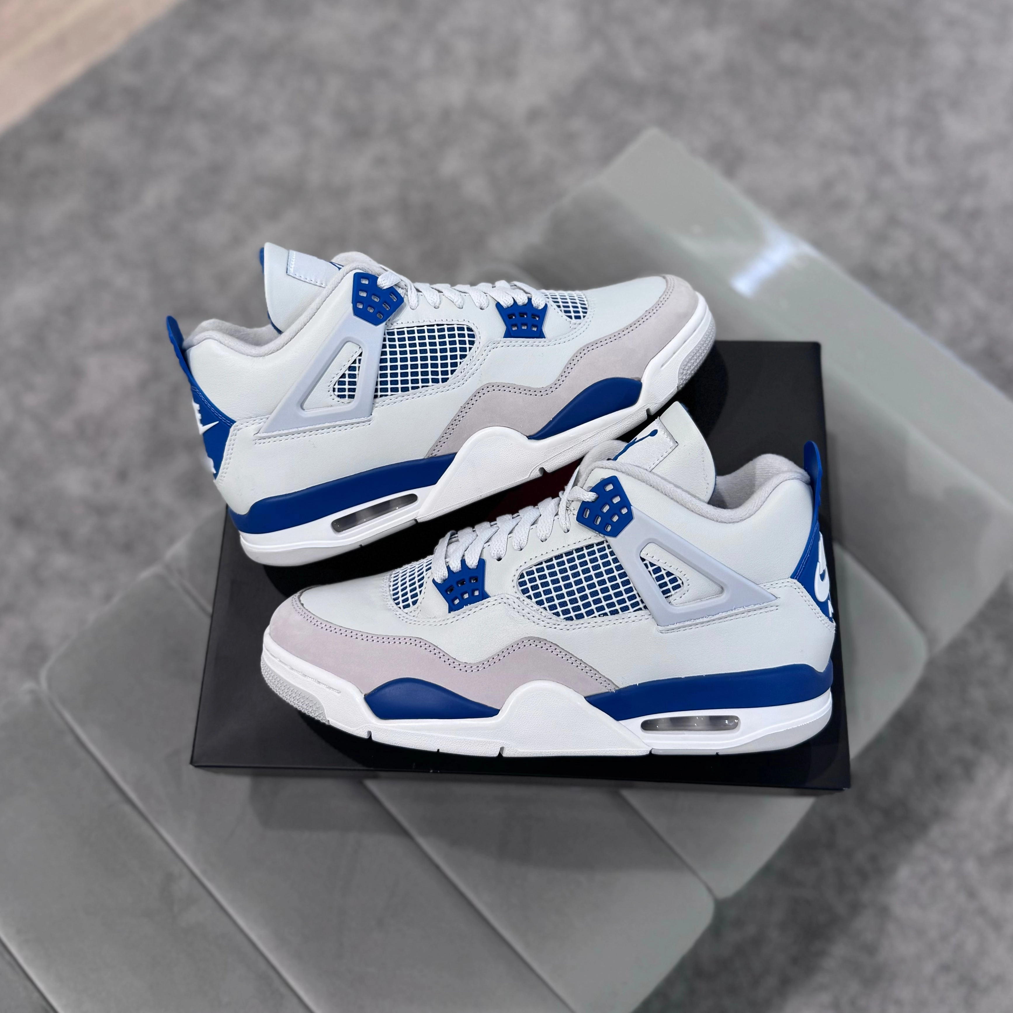 JORDAN 4 ??MILITARY BLUE?? Ultra-soft comfort Smooth Transition Heel