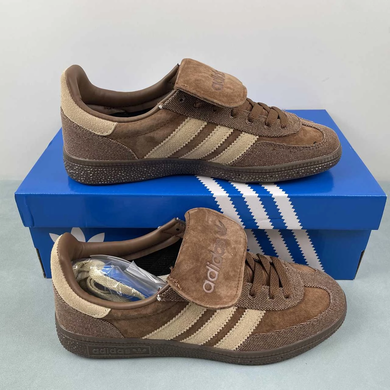 Adidas Handball Spezial Brown Beige Gum5 IH7299 Adaptable mesh material