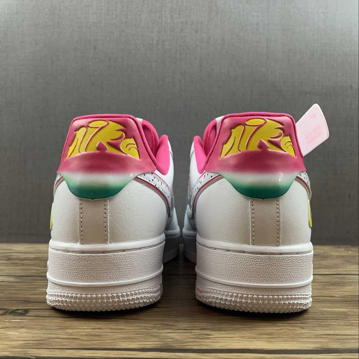 Active Step Roll Up Air Force 1 07 Low Dragon Fruit White Pink DV3809-100
