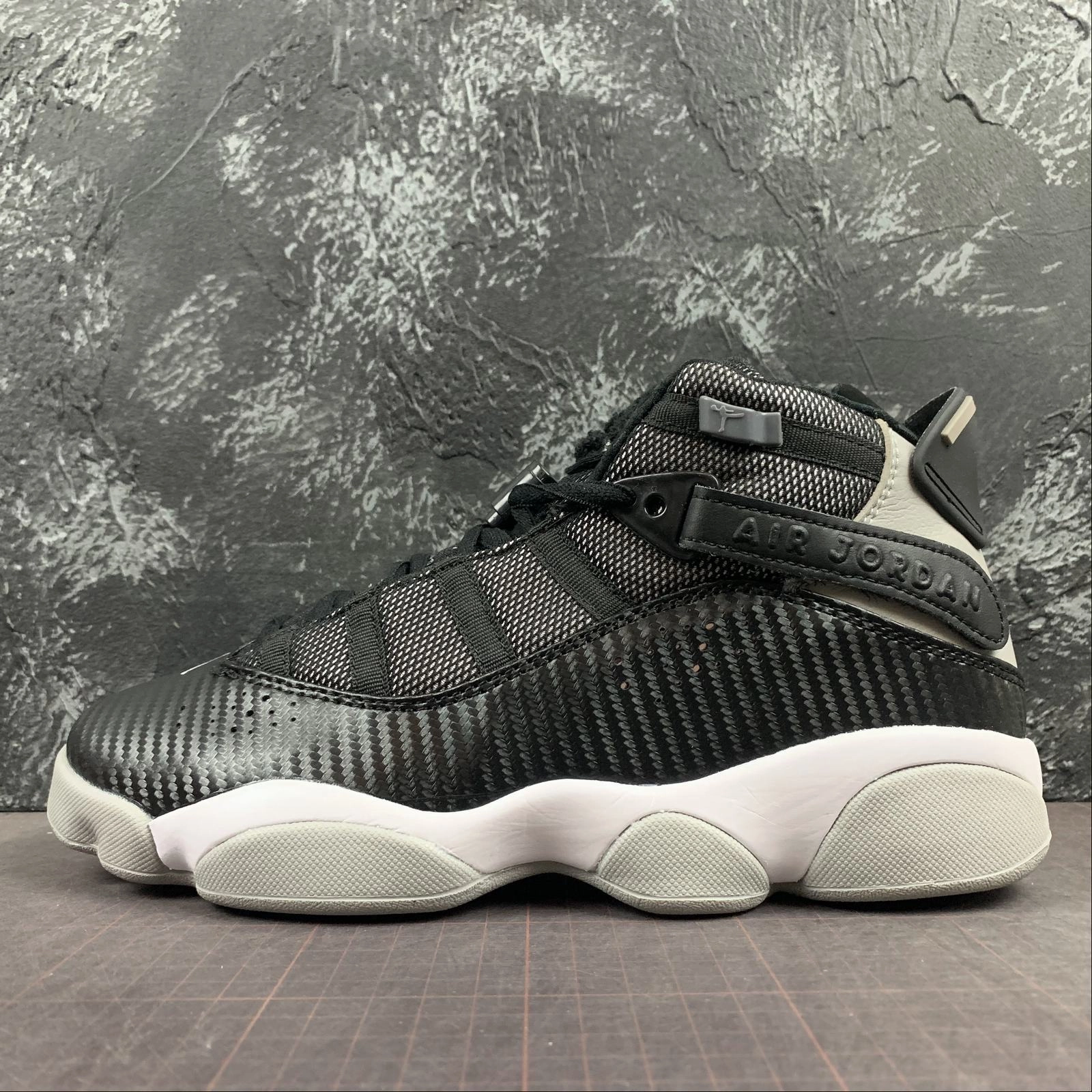 Air Jordan 6 Rings Black Medium Grey-White 322992-004 Molded Insole Multi Fit Shape