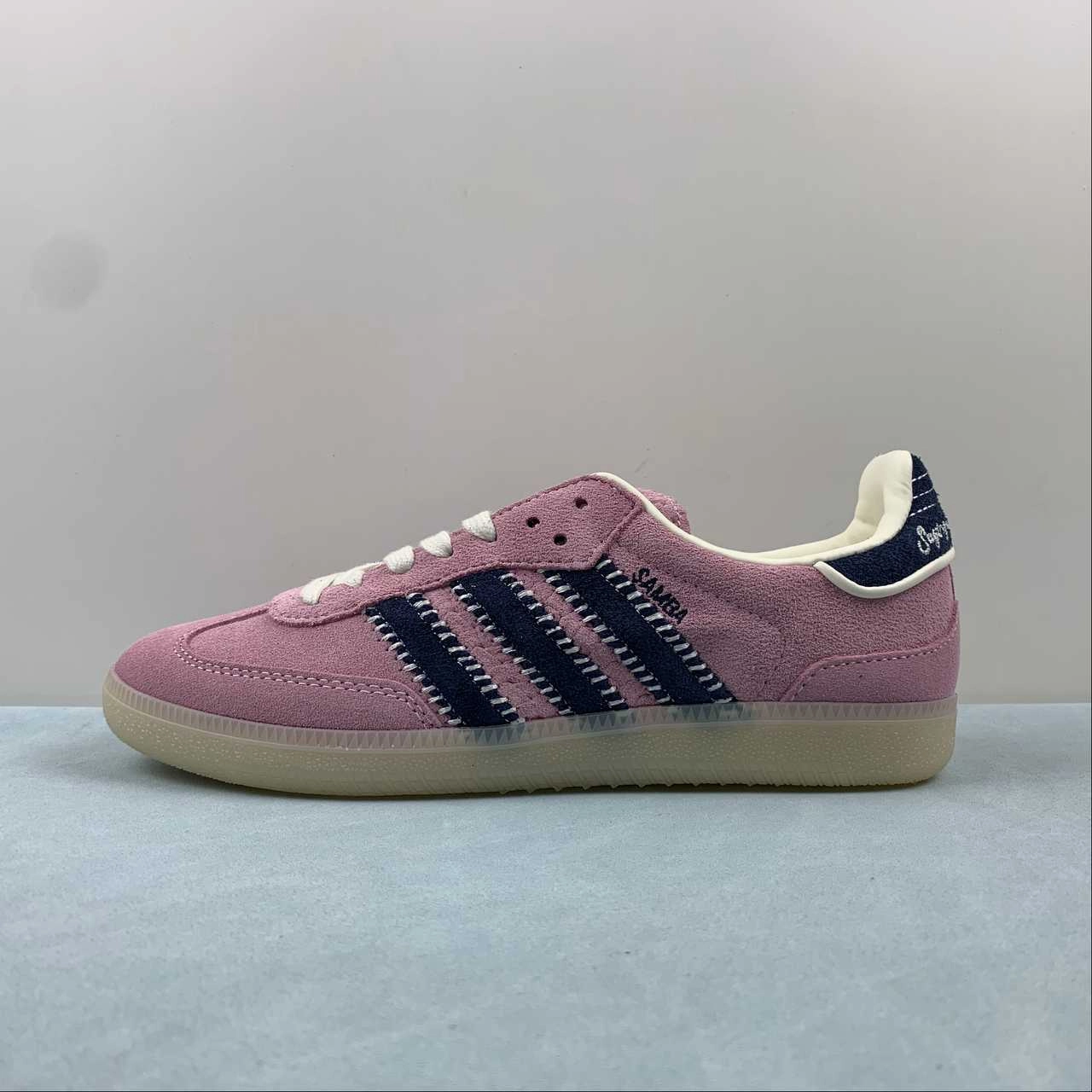 Comfy Fit Foot Balance Notitle x Adidas Samba OG Pink Navy Blue Light Gum IG4198
