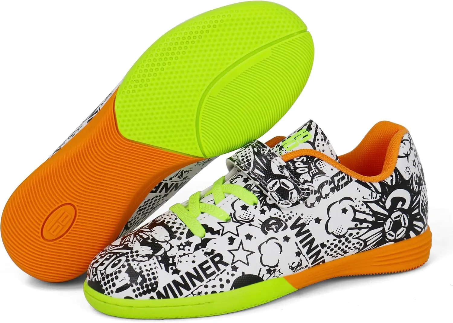 brooman Kids Indoor Soccer Shoes Boys Girls Futsal Soccer Shoes