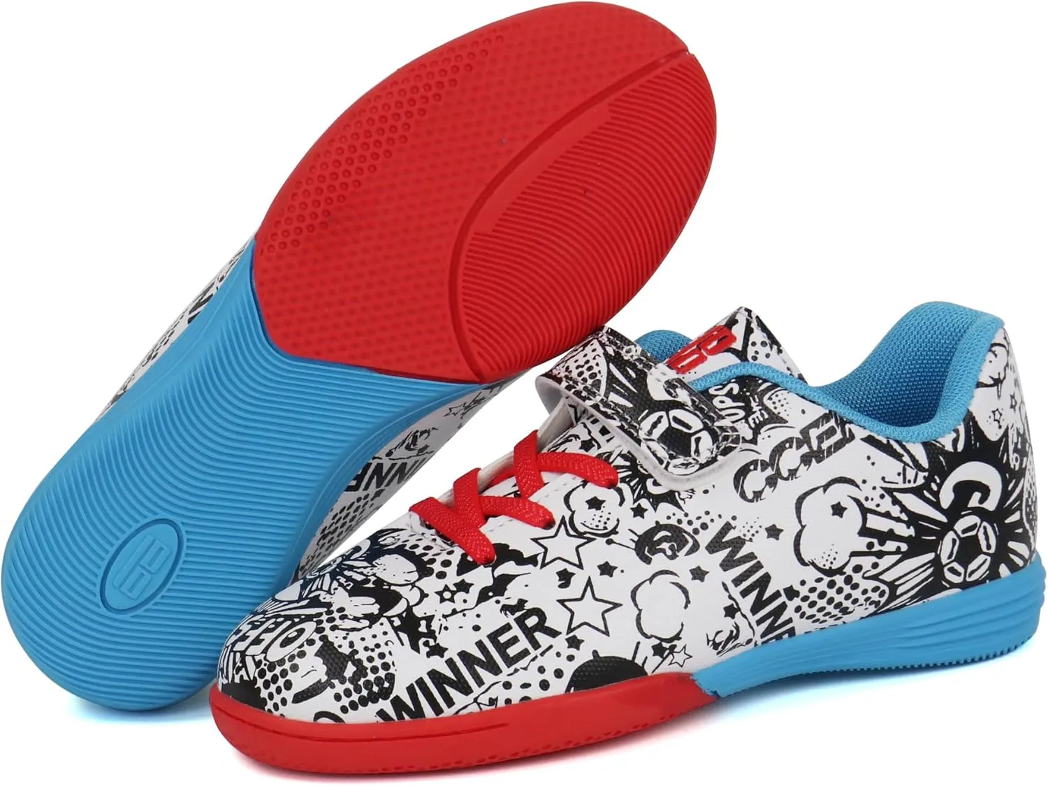 brooman Kids Indoor Soccer Shoes Boys Girls Futsal Soccer Shoes