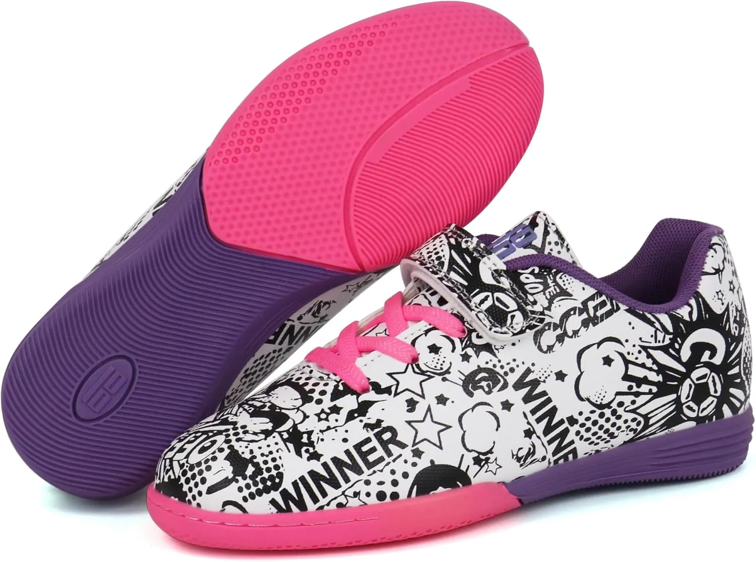 brooman Kids Indoor Soccer Shoes Boys Girls Futsal Soccer Shoes