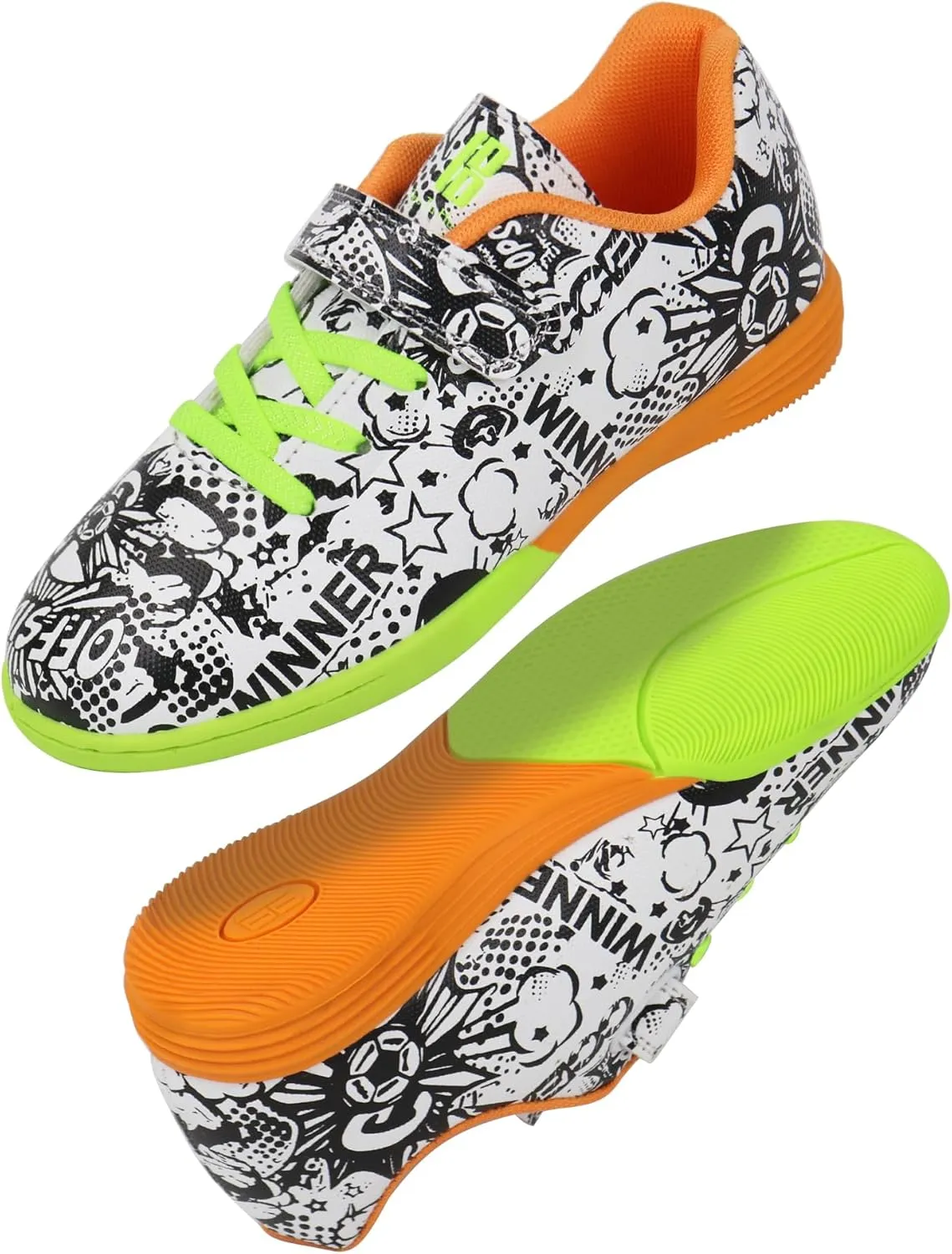 brooman Kids Indoor Soccer Shoes Boys Girls Futsal Soccer Shoes