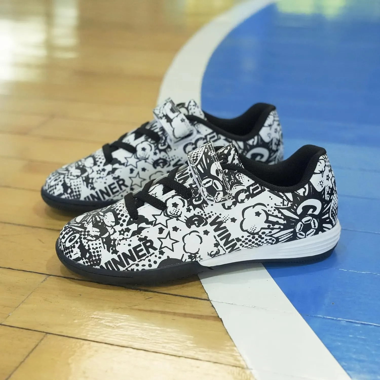 brooman Kids Indoor Soccer Shoes Boys Girls Futsal Soccer Shoes
