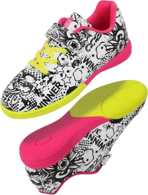 brooman Kids Indoor Soccer Shoes Boys Girls Futsal Soccer Shoes
