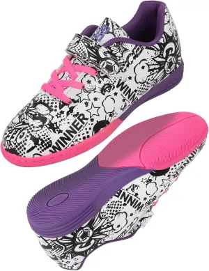 brooman Kids Indoor Soccer Shoes Boys Girls Futsal Soccer Shoes