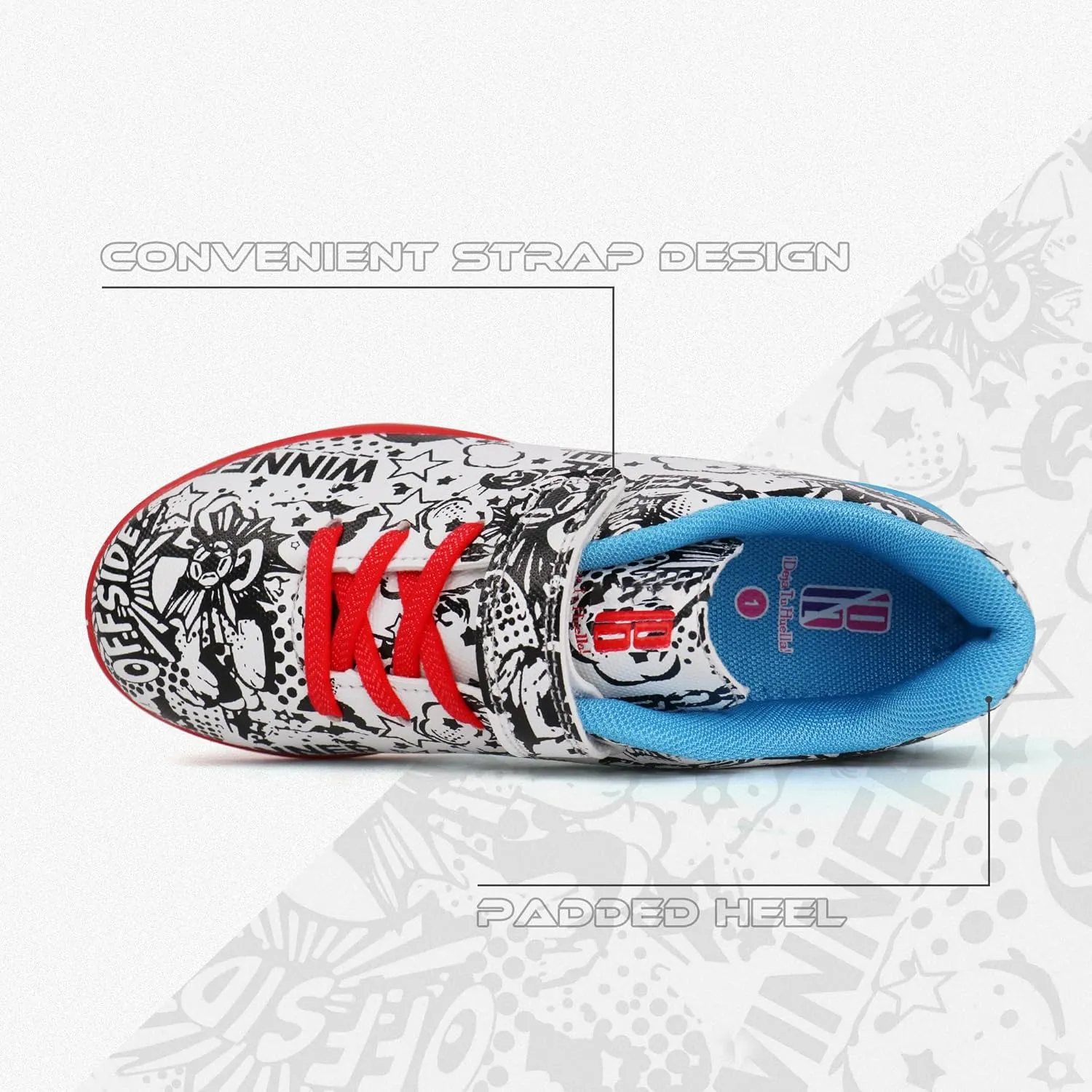 brooman Kids Indoor Soccer Shoes Boys Girls Futsal Soccer Shoes