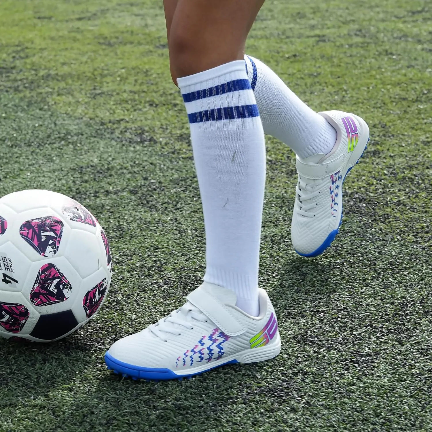 brooman Kids Turf Soccer Shoes Girls Boys Indoor Soccer Shoes