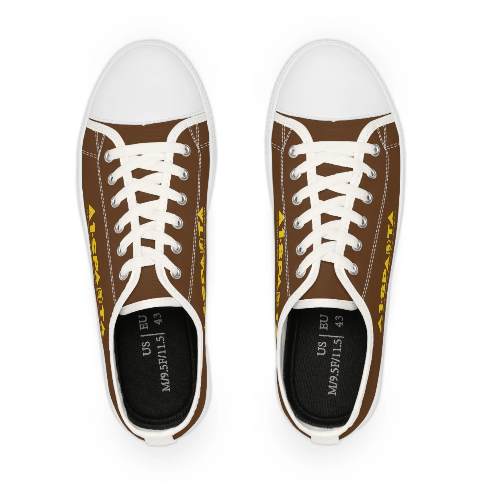 Brown A1-Sparta Men's Low Top Sneakers