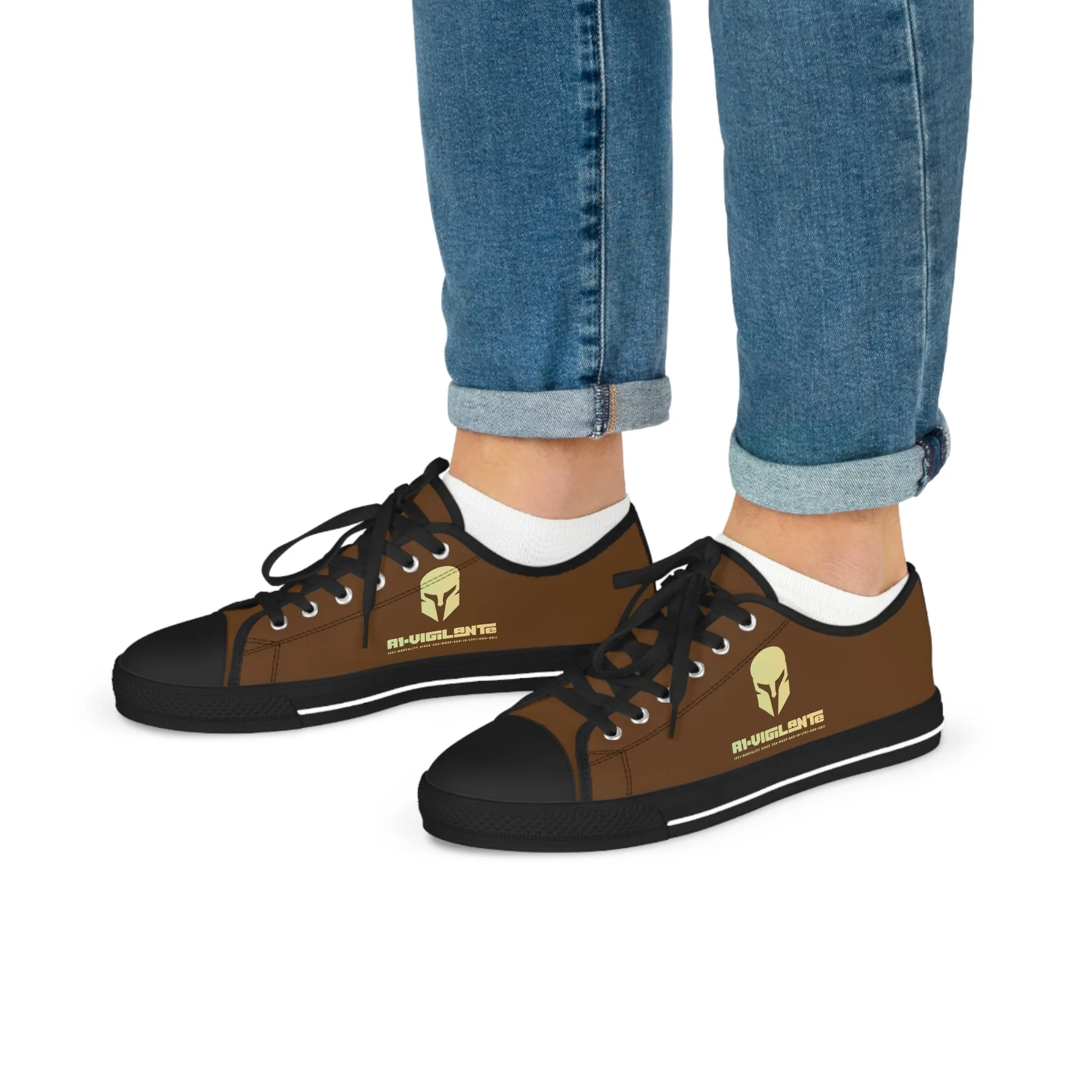 Brown A1-Vigilante  Men's Low Top Sneakers